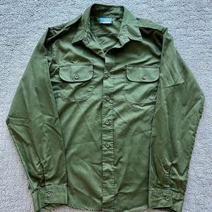 One stitch Vintage Cut Loose shirt deep green